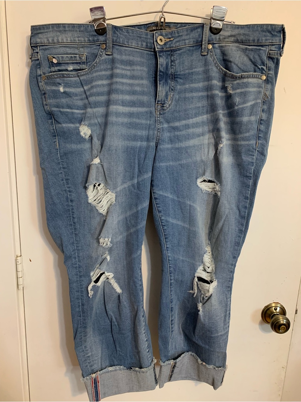 Torrid Crop Boyfriend stretch capris 22W